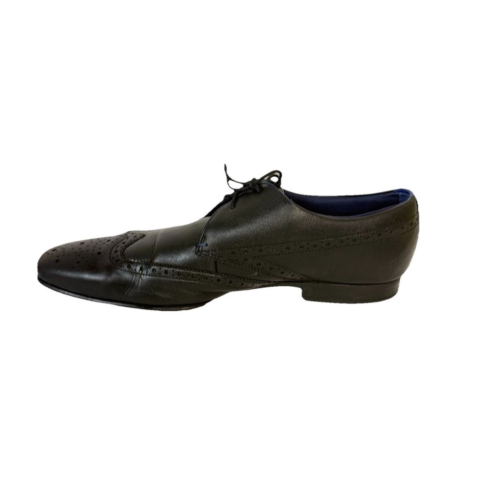 Ted Baker Dervin Designer Men's Black Leather Brogue Derby Formal Shoes